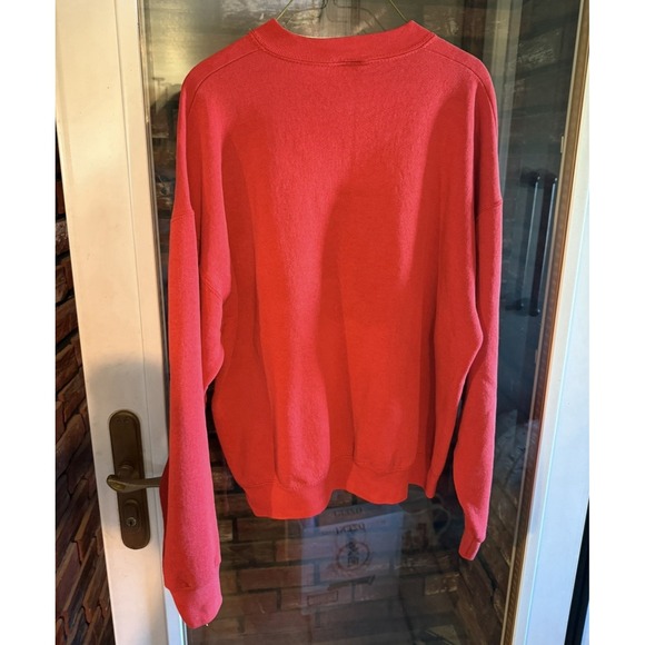 Vintage Disney Mickey Mouse Embroidered Sweatshirt Men's Large Crewneck Red 90s - Picture 2 of 2